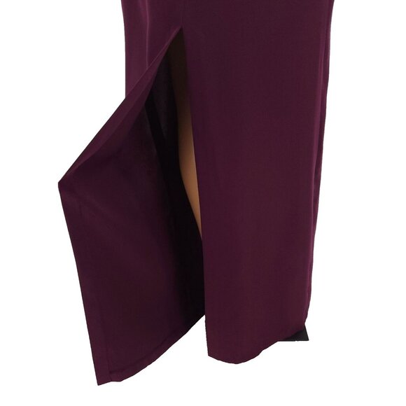 Sachin & Babi Ginny Crystal-trimmed Crepe Gown Size 4 Plum $695 - Picture 9 of 14